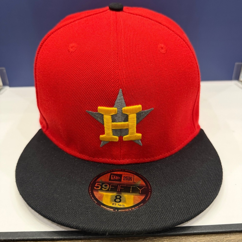 Houston‎ Astros New Era 59FIFTY Fitted Hat Size 8 Red Black 1986 All Star Game
